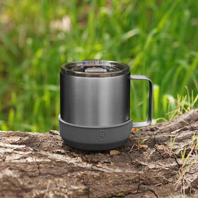 Titanium Grey camp mug-Metallic Grey 10 OZ