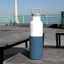 White-Navy Blue 20 Oz