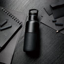 Black-Ink Black 16 Oz, HYDY - Water bottles, 18/8 (304) Stainless Steel, BPA Free, Reusable