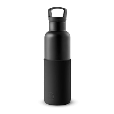 Black-Midnight Black 20 Oz, HYDY - Water bottles, 18/8 (304) Stainless Steel, BPA Free, Reusable