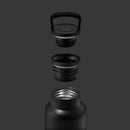 Black-Midnight Black 20 Oz, HYDY - Water bottles, 18/8 (304) Stainless Steel, BPA Free, Reusable