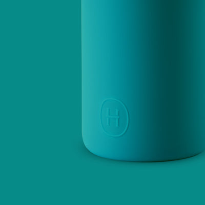 Black-Dark Cyan 20 Oz, HYDY - Water bottles, 18/8 (304) Stainless Steel, BPA Free, Reusable