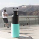 Black-Arctic Blue 20 Oz, HYDY - Water bottles, 18/8 (304) Stainless Steel, BPA Free, Reusable