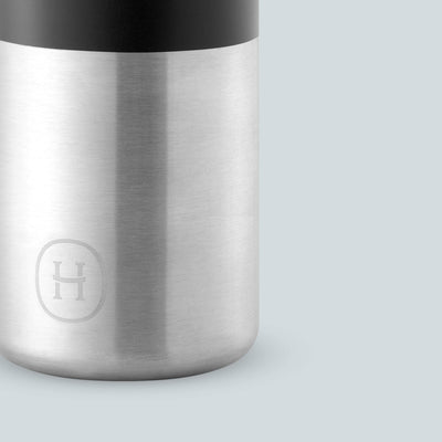 Black-Stainless natural silver 20 Oz, HYDY - Water bottles, 18/8 (304) Stainless Steel, BPA Free, Reusable