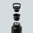 Black-Stainless natural silver 20 Oz, HYDY - Water bottles, 18/8 (304) Stainless Steel, BPA Free, Reusable