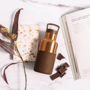 Bronze Gold-Mocha 12 Oz, HYDY - Water bottles, 18/8 (304) Stainless Steel, BPA Free, Reusable