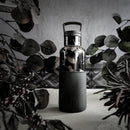 Halftone-Ink Black 16 Oz, HYDY - Water bottles, 18/8 (304) Stainless Steel, BPA Free, Reusable