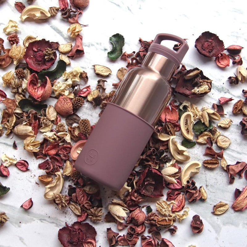 Pink Gold-Dusty Rose 16 Oz, HYDY - Water bottles, 18/8 (304) Stainless Steel, BPA Free, Reusable