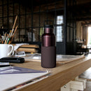 Burgundy-Black Cherry 16 Oz, HYDY - Water bottles, 18/8 (304) Stainless Steel, BPA Free, Reusable