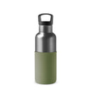 Titanium grey-Army Green 16 Oz, HYDY - Water bottles, 18/8 (304) Stainless Steel, BPA Free, Reusable
