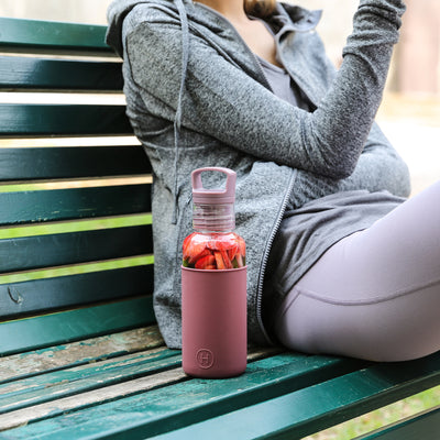 Clear-Wine Red 20 Oz, HYDY - Water bottles, 18/8 (304) Stainless Steel, BPA Free, Reusable