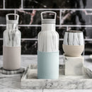 White Marble-Cumulus 16 Oz, HYDY - Water bottles, 18/8 (304) Stainless Steel, BPA Free, Reusable