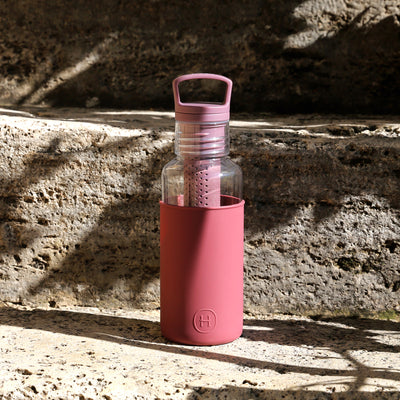 Clear-Wine Red 20 Oz, HYDY - Water bottles, 18/8 (304) Stainless Steel, BPA Free, Reusable