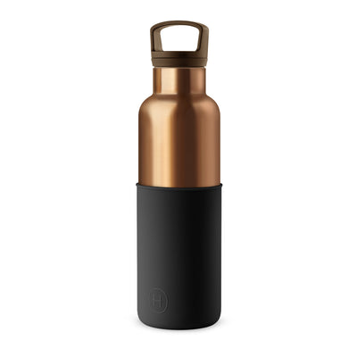 Bronze Gold-Midnight Black 20 Oz, HYDY - Water bottles, 18/8 (304) Stainless Steel, BPA Free, Reusable