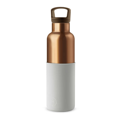 Bronze Gold-Cloudy Grey 20 Oz, HYDY - Water bottles, 18/8 (304) Stainless Steel, BPA Free, Reusable