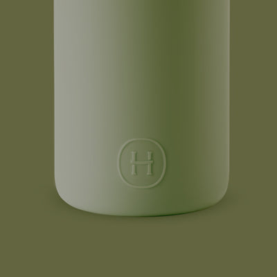 Bronze Gold-Seaweed Green 20 Oz, HYDY - Water bottles, 18/8 (304) Stainless Steel, BPA Free, Reusable
