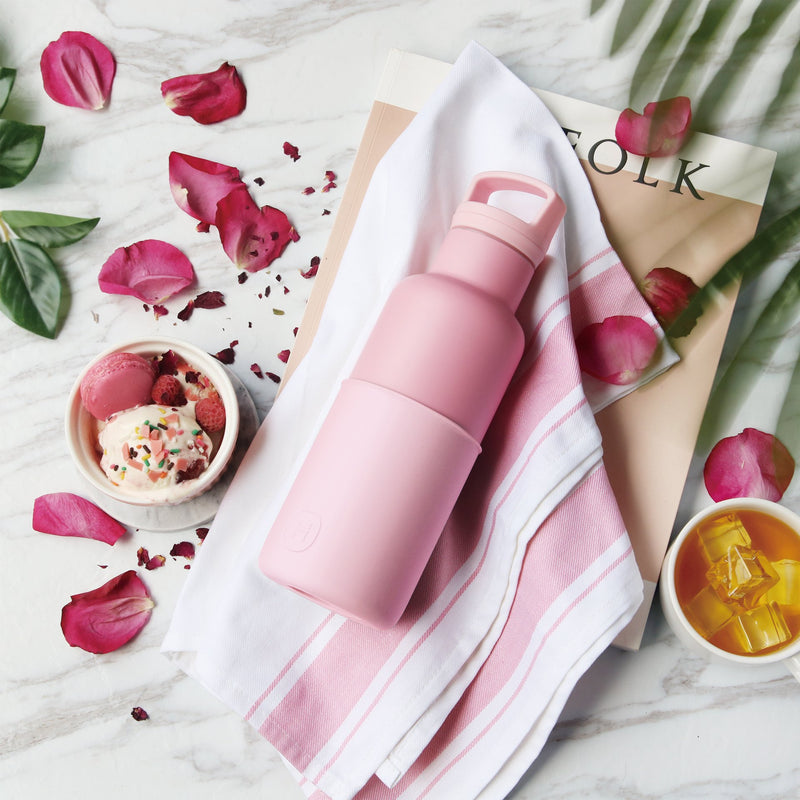 Rose Pink-Sweet Taffy 16 Oz, HYDY - Water bottles, 18/8 (304) Stainless Steel, BPA Free, Reusable