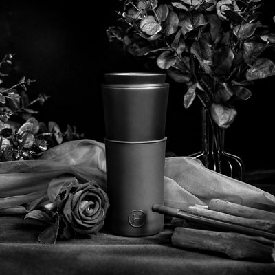 Black Travel Mug - Ink Black 15 Oz