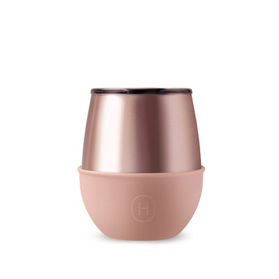 Pink Gold Tumbler-Latte 8 OZ, HYDY - Water bottles, 18/8 (304) Stainless Steel, BPA Free, Reusable