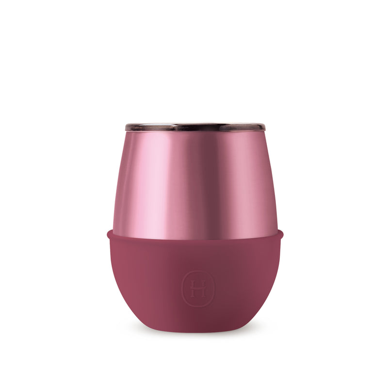 Rose Gold Tumbler-Sangria 8 OZ, HYDY - Water bottles, 18/8 (304) Stainless Steel, BPA Free, Reusable