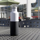 White-Midnight Black 20 Oz, HYDY - Water bottles, 18/8 (304) Stainless Steel, BPA Free, Reusable