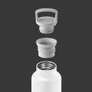 White-Midnight Black 20 Oz, HYDY - Water bottles, 18/8 (304) Stainless Steel, BPA Free, Reusable