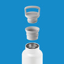 White-Blue 20 Oz, HYDY - Water bottles, 18/8 (304) Stainless Steel, BPA Free, Reusable