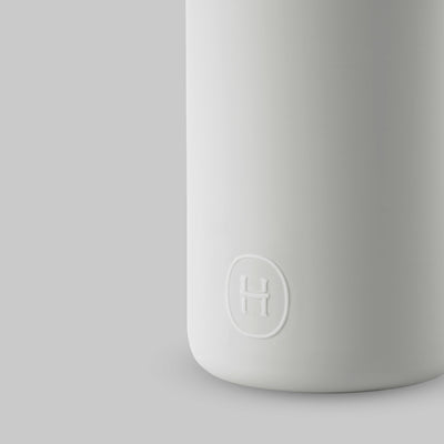 White-Cloudy Grey 20 Oz, HYDY - Water bottles, 18/8 (304) Stainless Steel, BPA Free, Reusable