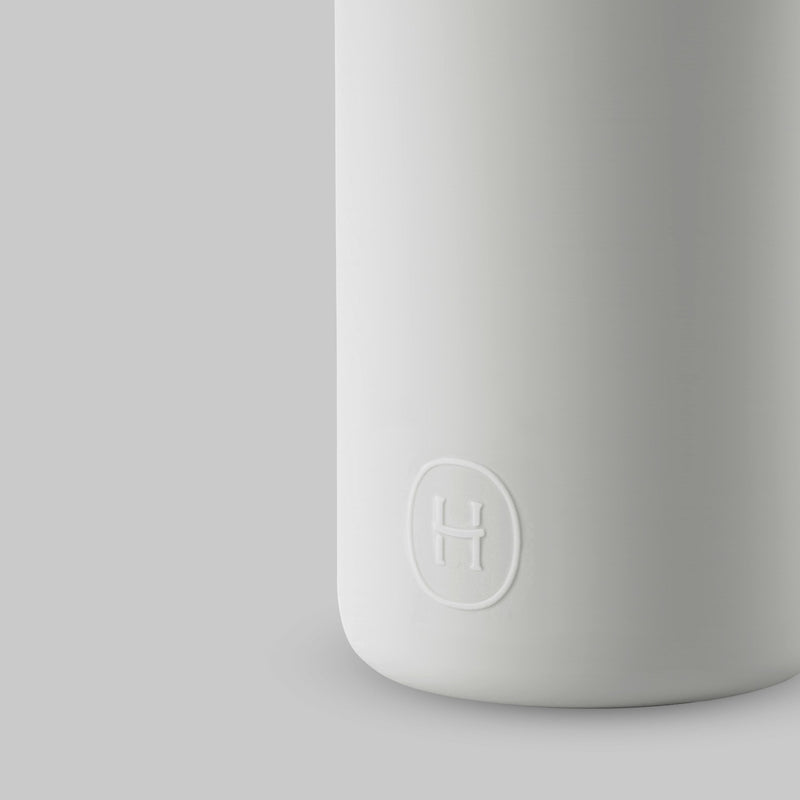 White-Cloudy Grey 20 Oz, HYDY - Water bottles, 18/8 (304) Stainless Steel, BPA Free, Reusable