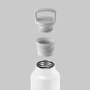White-Cloudy Grey 20 Oz, HYDY - Water bottles, 18/8 (304) Stainless Steel, BPA Free, Reusable