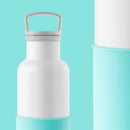 White-Arctic blue 20 Oz, HYDY - Water bottles, 18/8 (304) Stainless Steel, BPA Free, Reusable