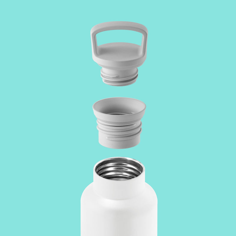 White-Arctic blue 20 Oz, HYDY - Water bottles, 18/8 (304) Stainless Steel, BPA Free, Reusable