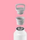 White-Rose pink 20 Oz, HYDY - Water bottles, 18/8 (304) Stainless Steel, BPA Free, Reusable