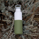 White-Seaweed Green 20 Oz, HYDY - Water bottles, 18/8 (304) Stainless Steel, BPA Free, Reusable