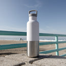 White-Stainless natural silver 20 Oz, HYDY - Water bottles, 18/8 (304) Stainless Steel, BPA Free, Reusable