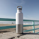 White-Stainless natural silver 20 Oz, HYDY - Water bottles, 18/8 (304) Stainless Steel, BPA Free, Reusable