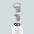 White-Stainless natural silver 20 Oz, HYDY - Water bottles, 18/8 (304) Stainless Steel, BPA Free, Reusable