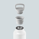 White-Stainless natural silver 20 Oz, HYDY - Water bottles, 18/8 (304) Stainless Steel, BPA Free, Reusable