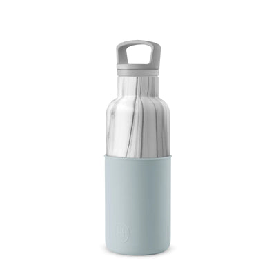 Vacuum Insulated Water Bottle - White Marble 16 oz